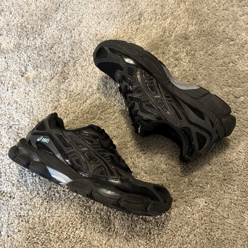 Size 8.5- ASICS Gel-Nyc Black Tiffany Blue Grey